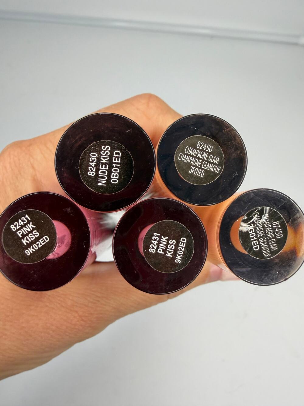 e.l.f. Lip Plumping Gloss Tinted Lip Oil 5 Pink Kiss Nude Kiss Champagne Glam